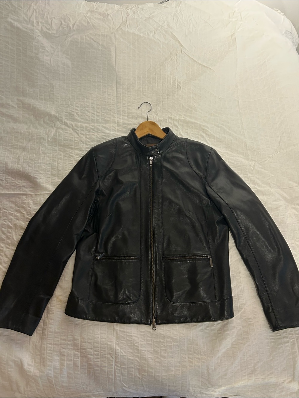 Black Danier leather jacket L